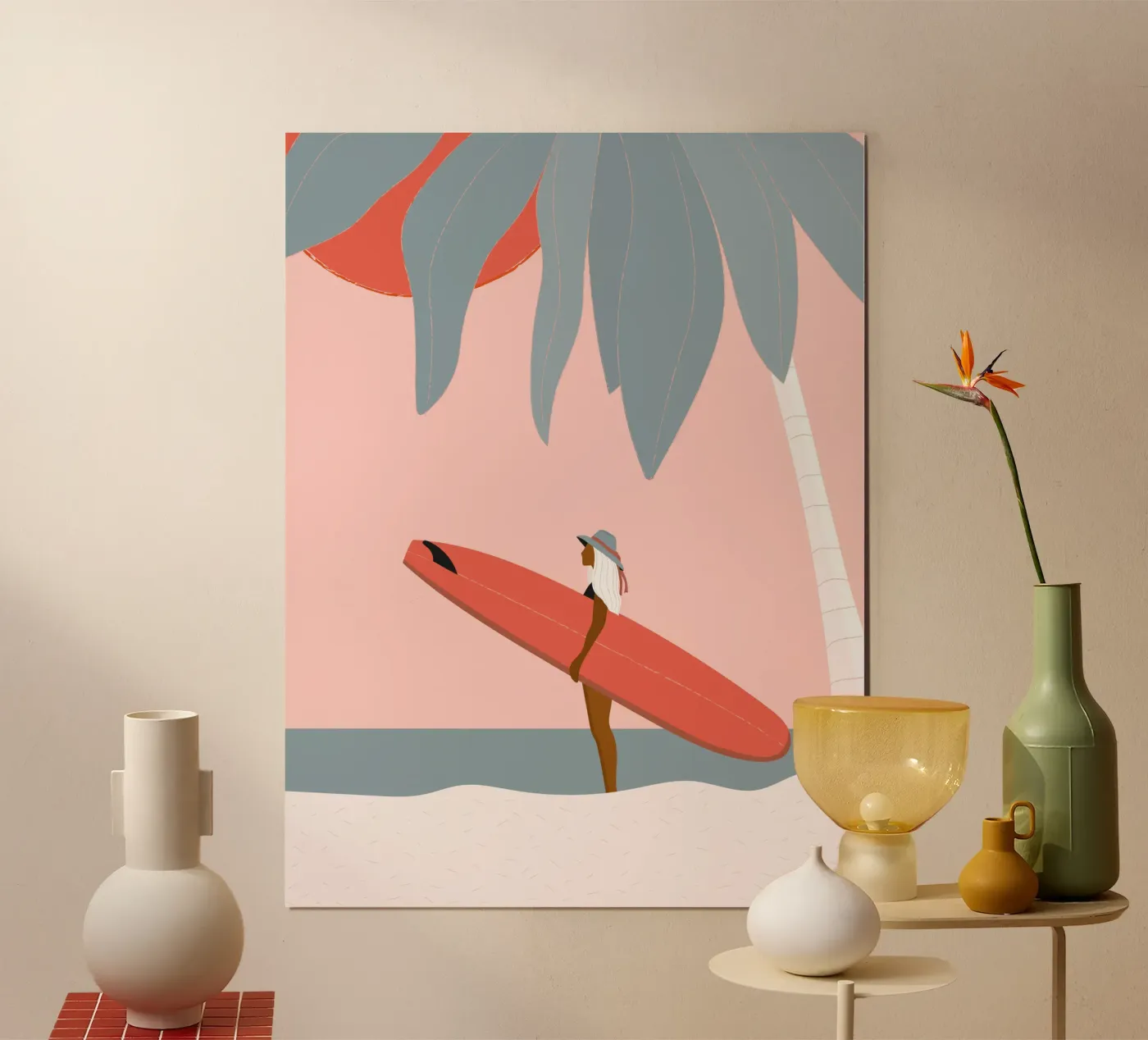 Surf e sole poster da Tamsen Design