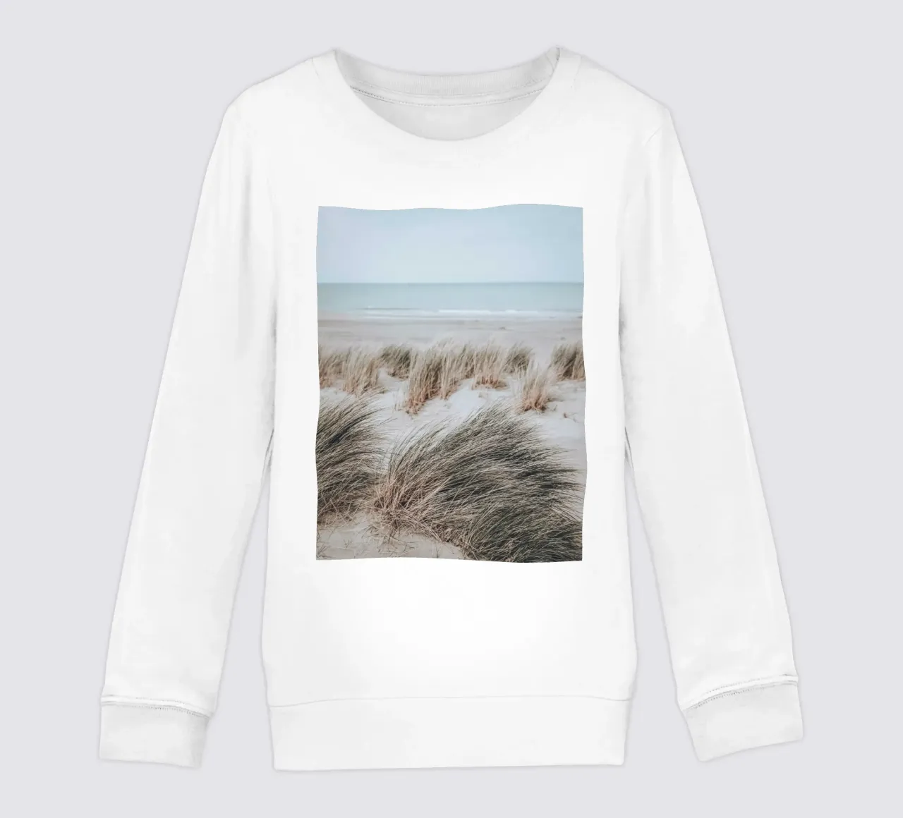 Beach dunes and the sea - natural coastal landscape kids sweatshirt by Whole©