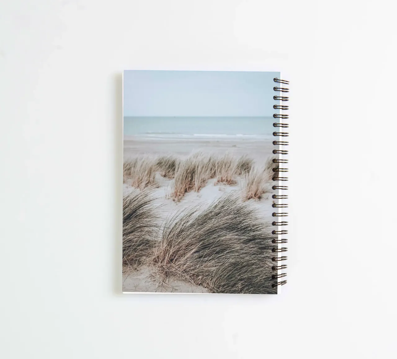 Beach dunes and the sea - natural coastal landscape spiral notebook by Whole©