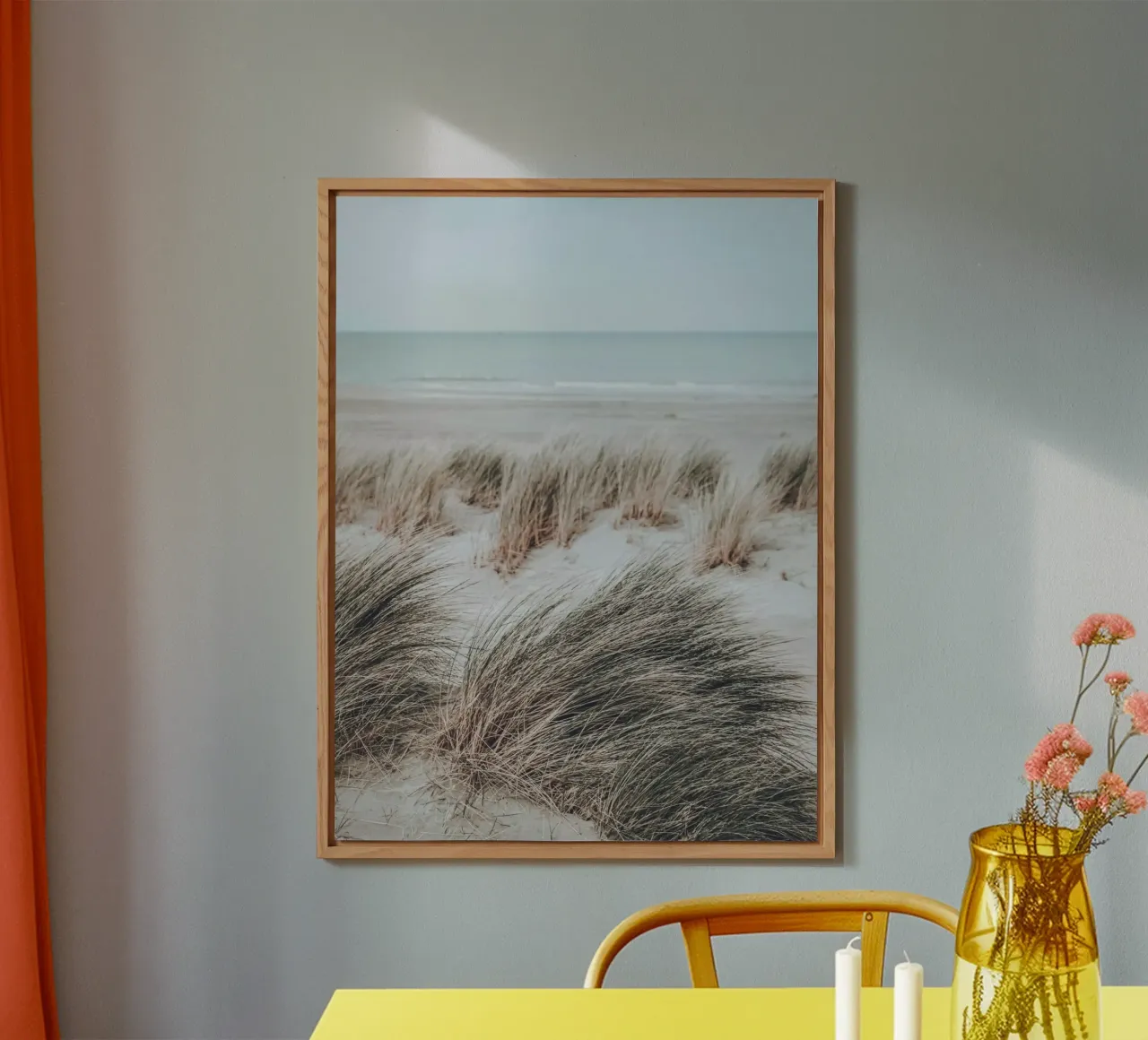 Dune della spiaggia e mare - paesaggio costiero naturale pannello forex da Whole©