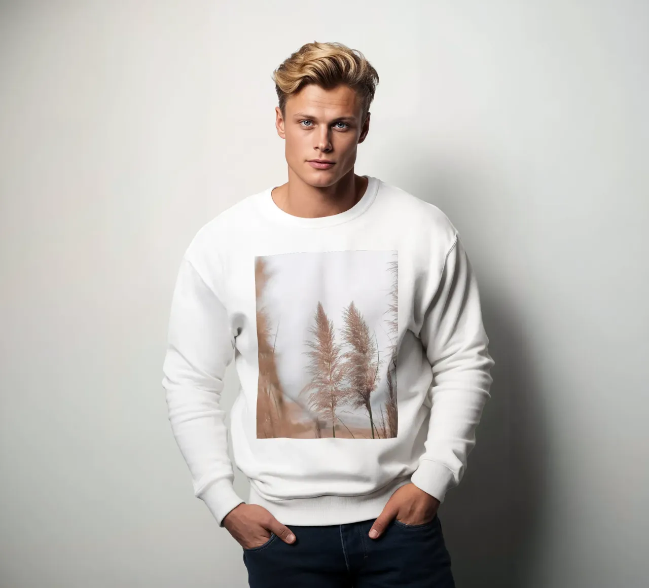 Pampas grass in the wind - natural elegance sweatshirt by Whole©