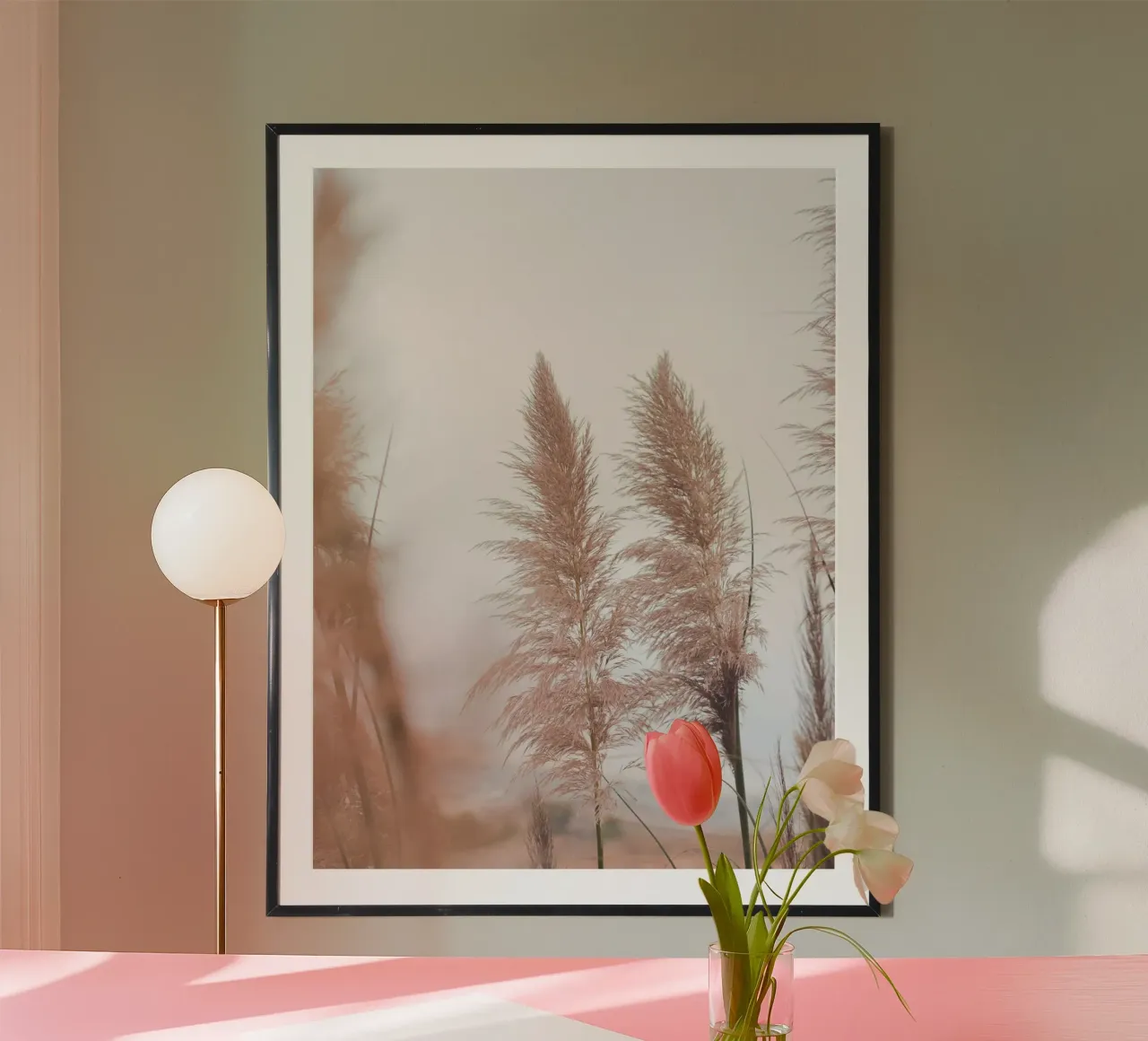 Pampas grass in the wind - natural elegance hahnemühle by Whole©
