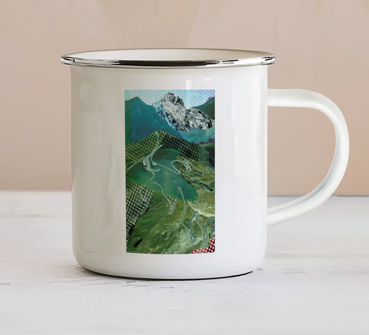 Experimente am Berg 13 taza de esmalte de Marko Köppe