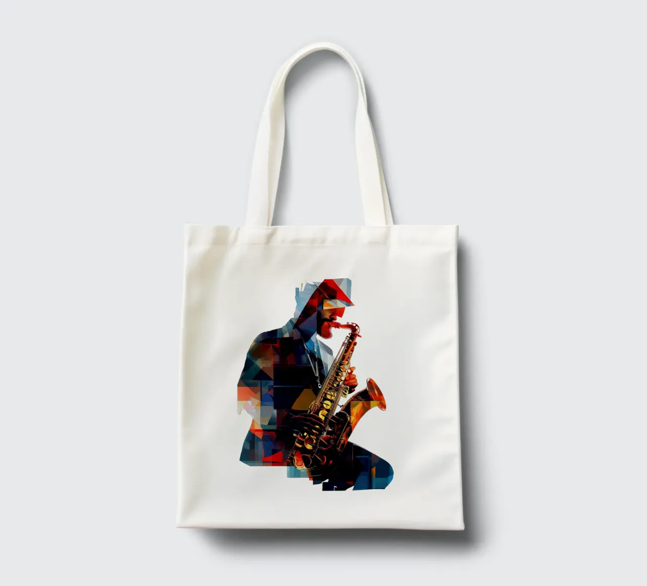 Jazzed #1 borsa in juta da Art Unleashed