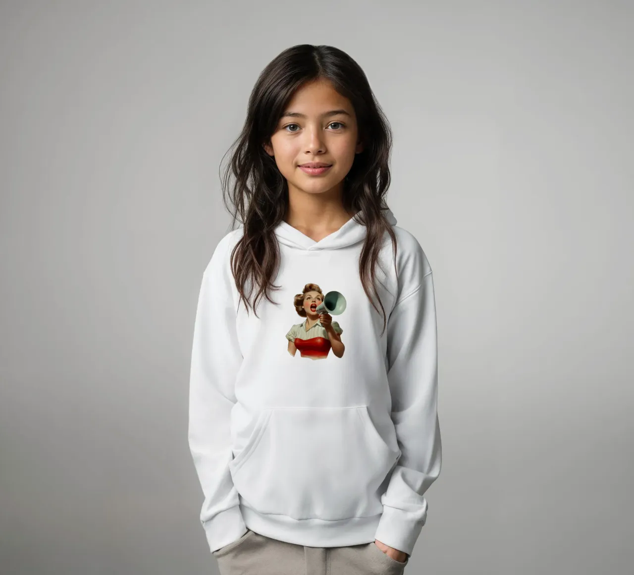 Shout felpa bambino con cappuccio da Art Unleashed