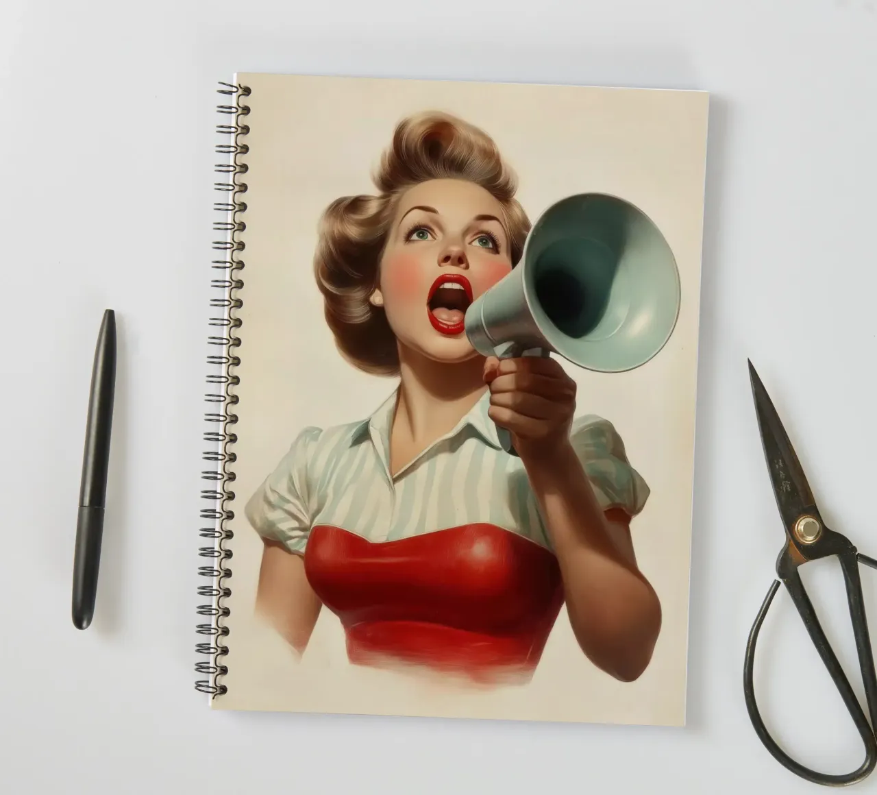 Shout spiral notebook by Art Unleashed