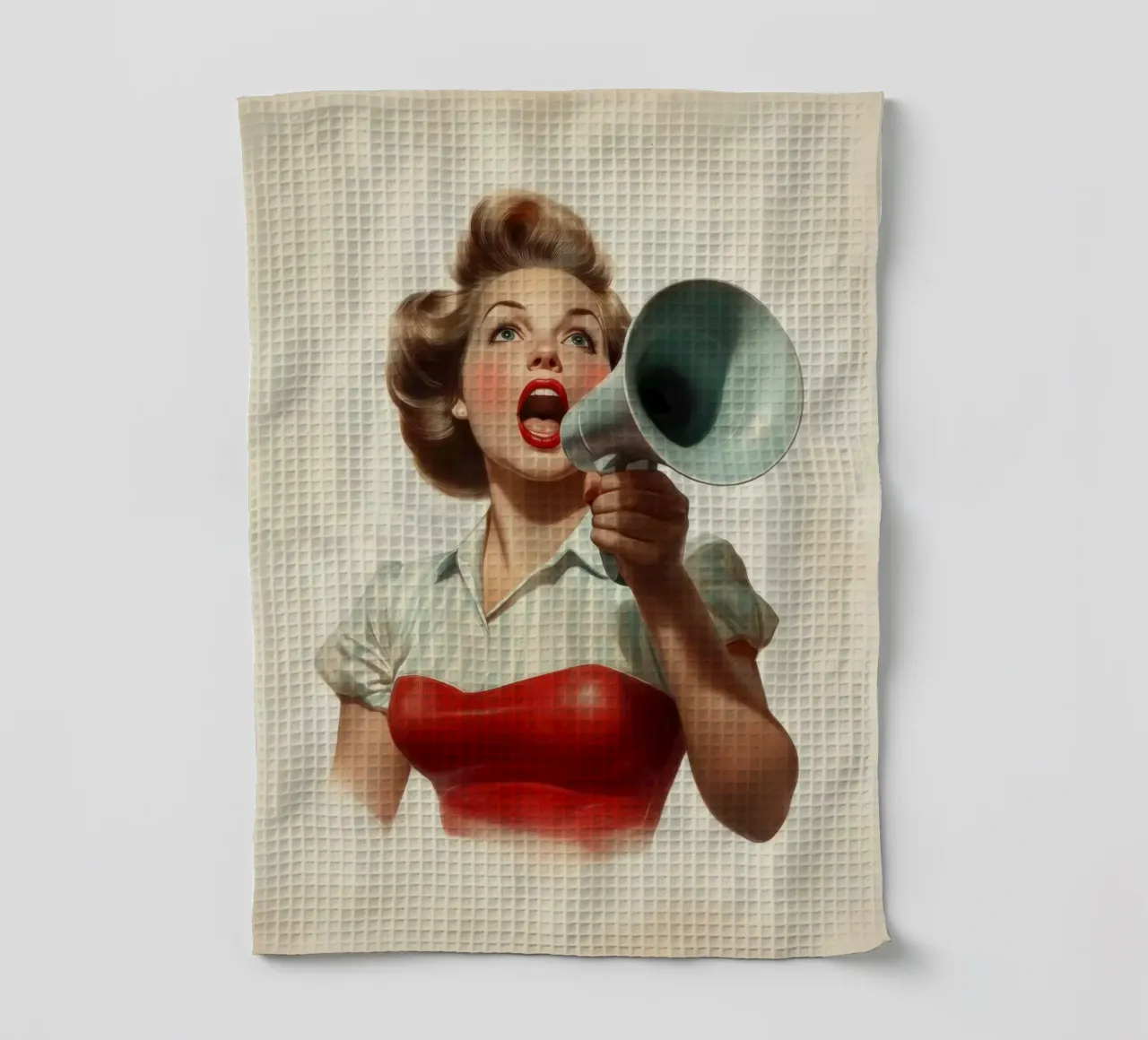 Shout canovaccio da cucina da Art Unleashed