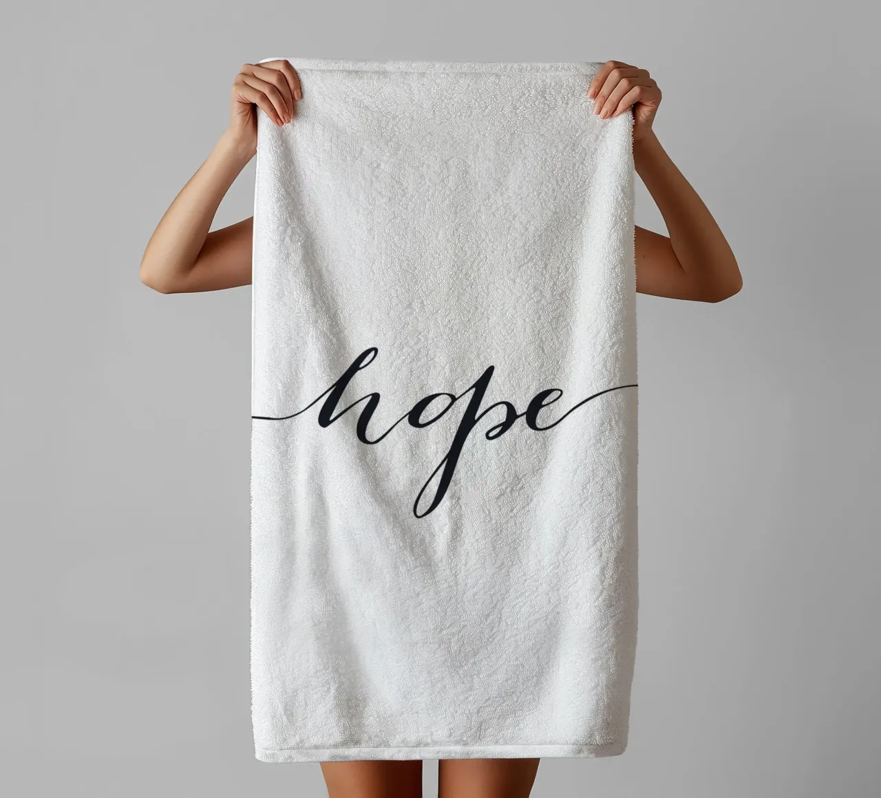 Hope - Elegant typography design towel by Whole©