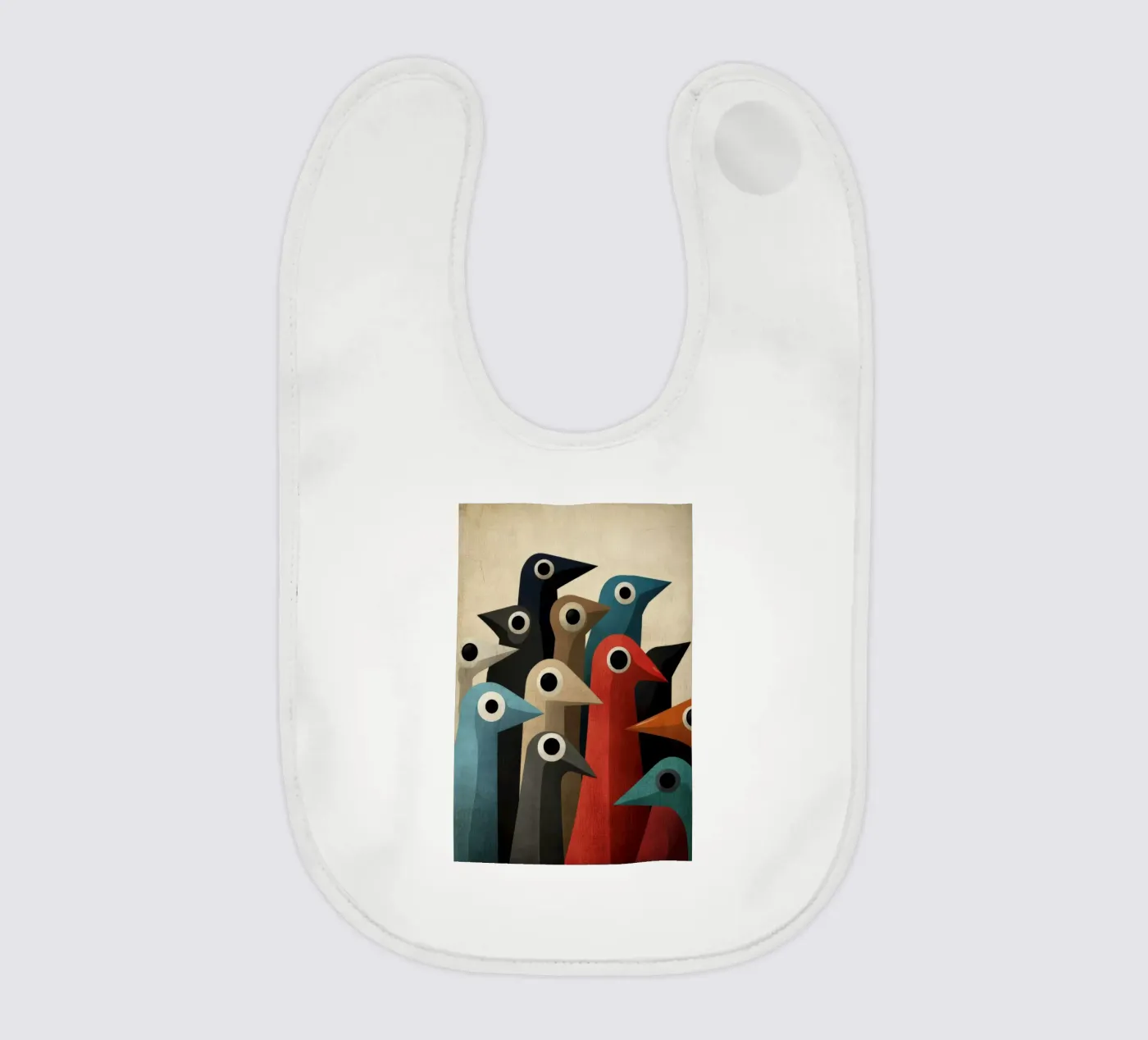 Pecking baby bib by Art Unleashed