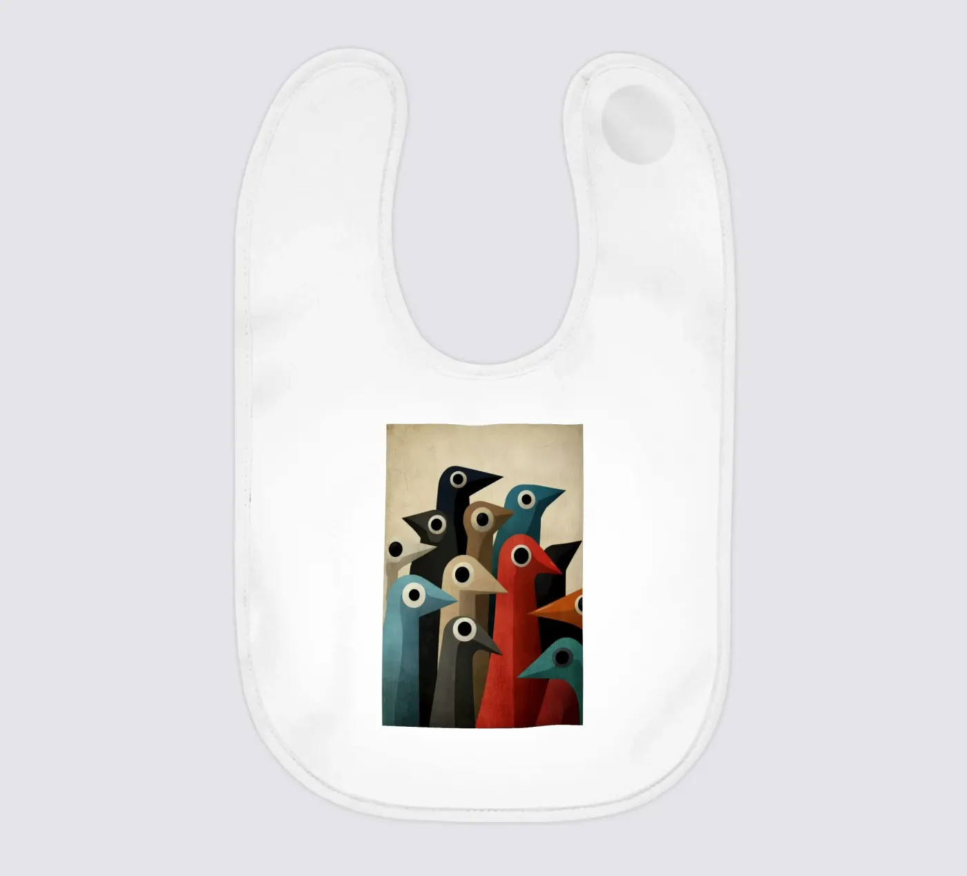 Pecking baby bib by Art Unleashed