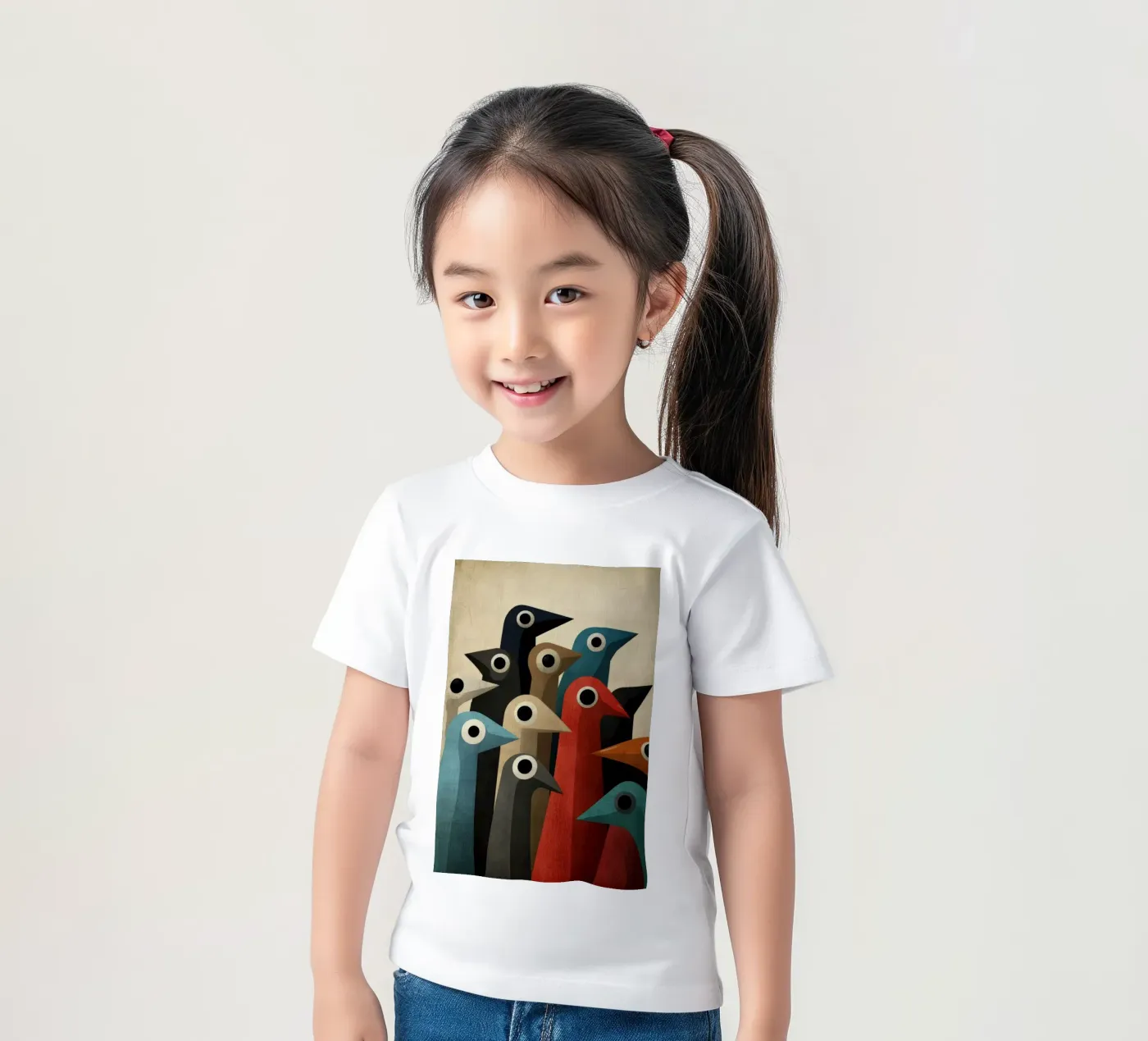 Pecking t-shirt bambini da Art Unleashed