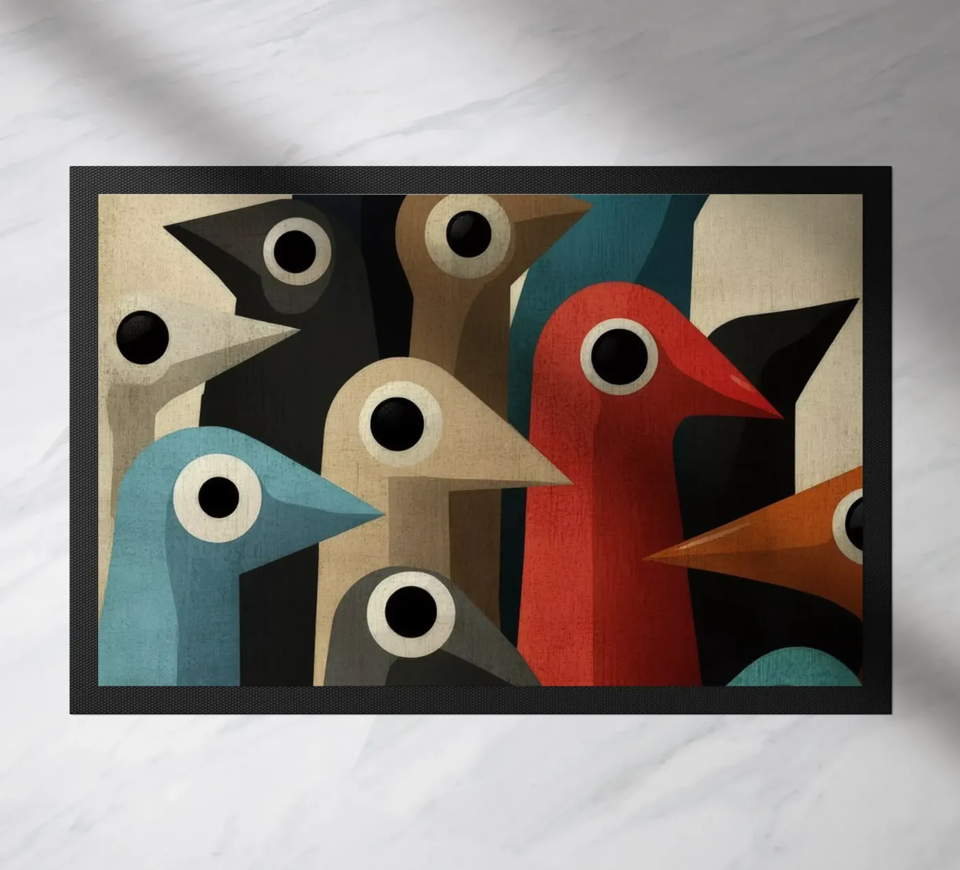 Pecking doormat by Art Unleashed