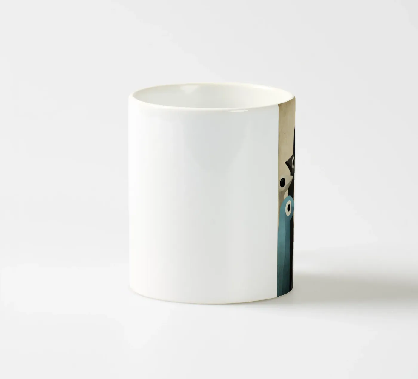 Pecking ceramic mug by Art Unleashed