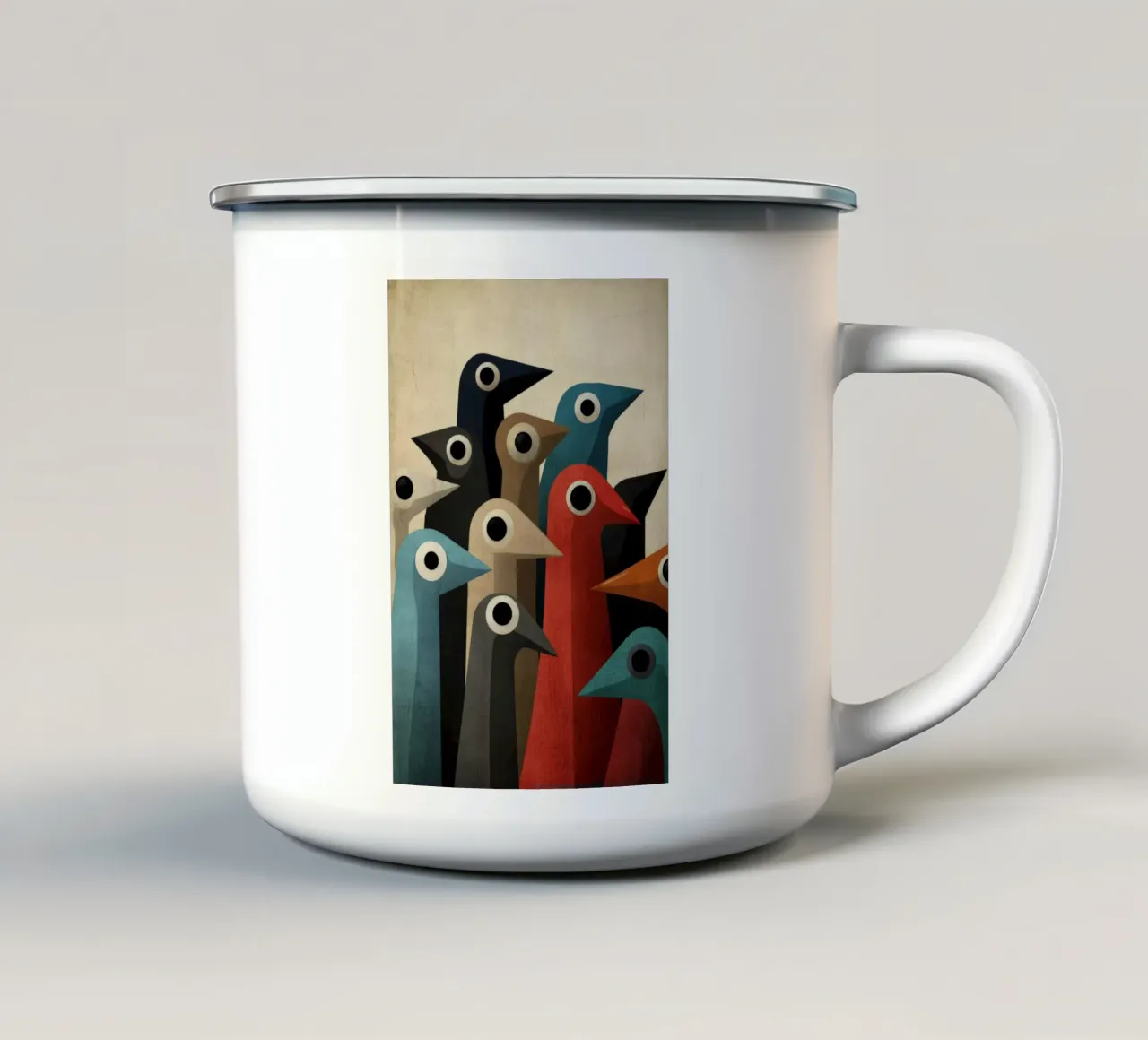 Pecking taza de esmalte de Art Unleashed