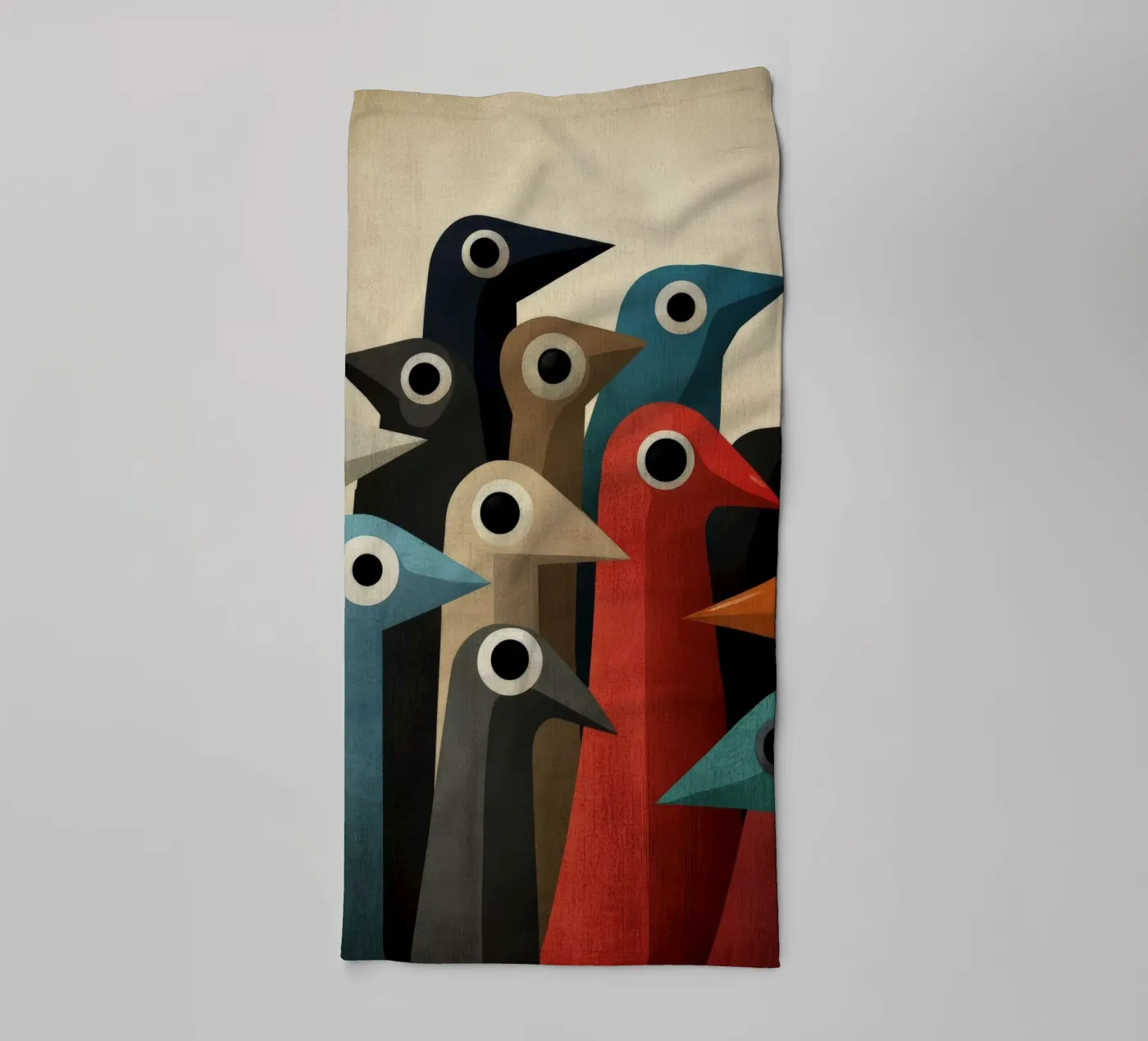 Pecking badhanddoek van Art Unleashed