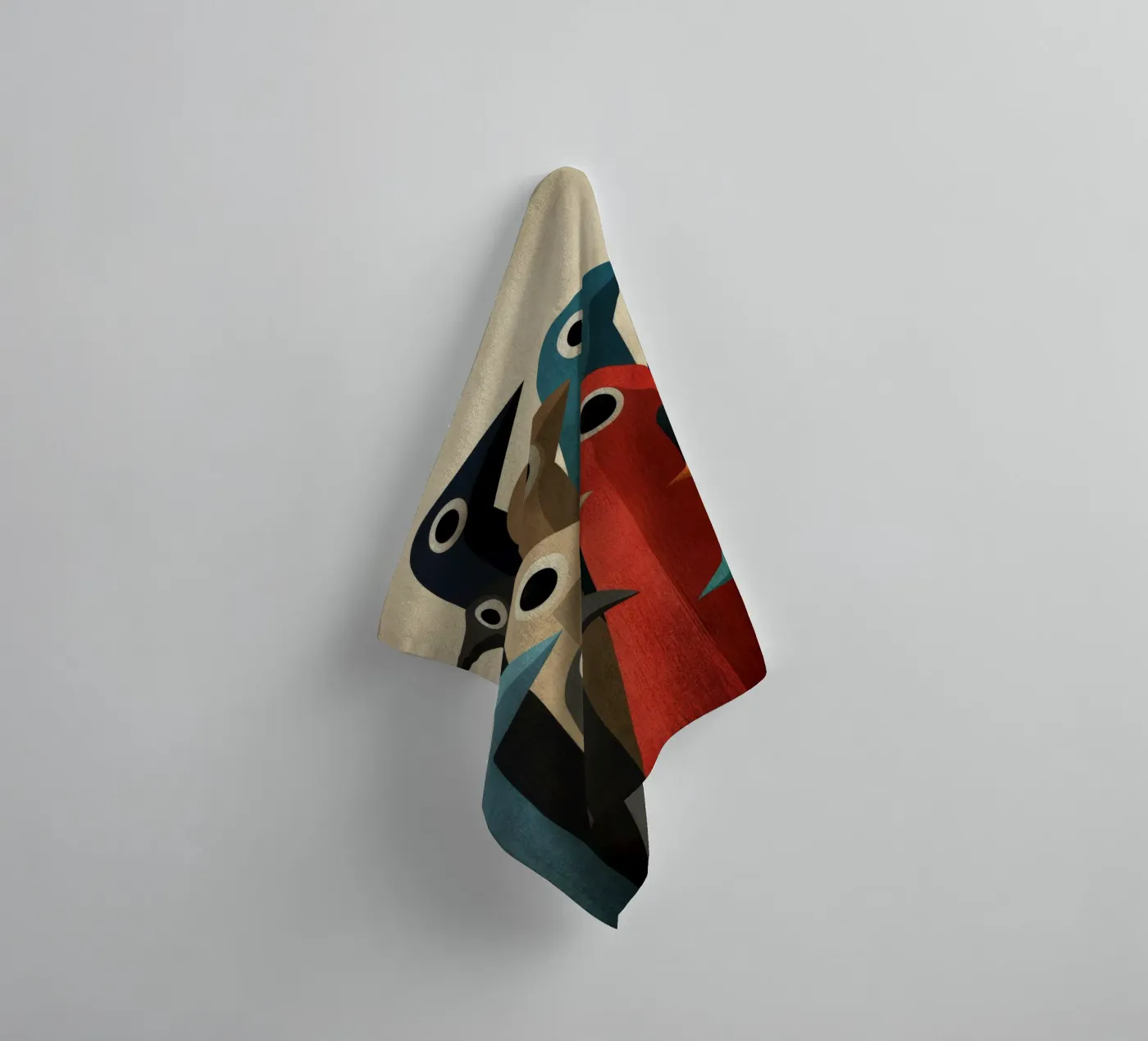 Pecking badhanddoek van Art Unleashed