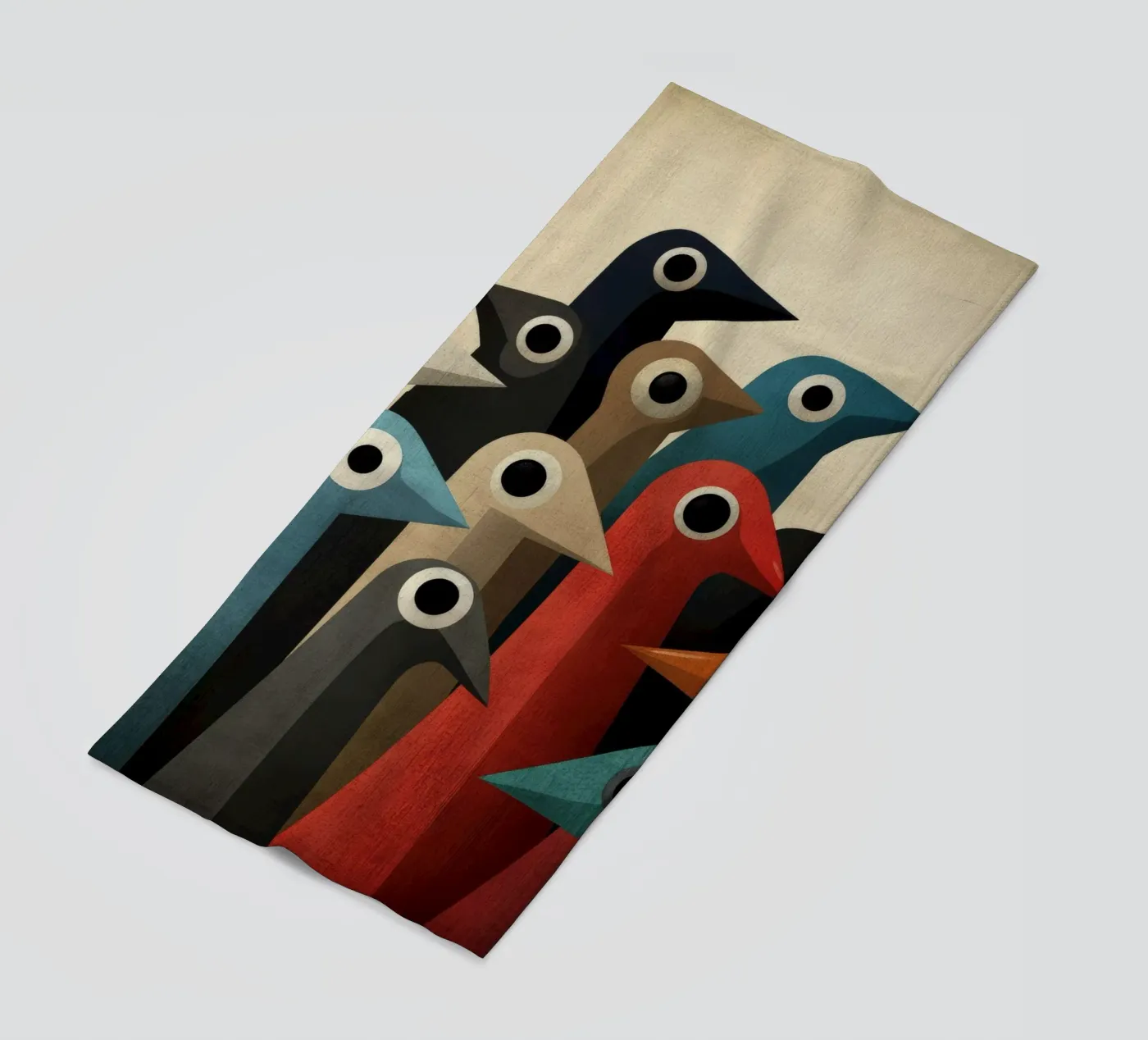 Pecking beach towel by Art Unleashed