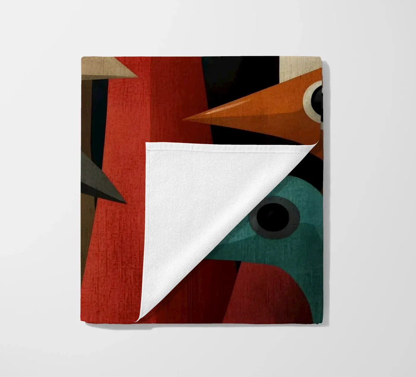 Pecking beach towel by Art Unleashed