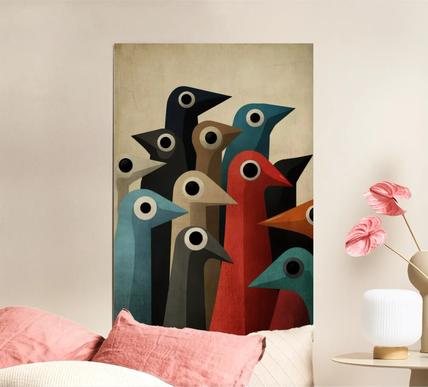 Pecking poster van Art Unleashed