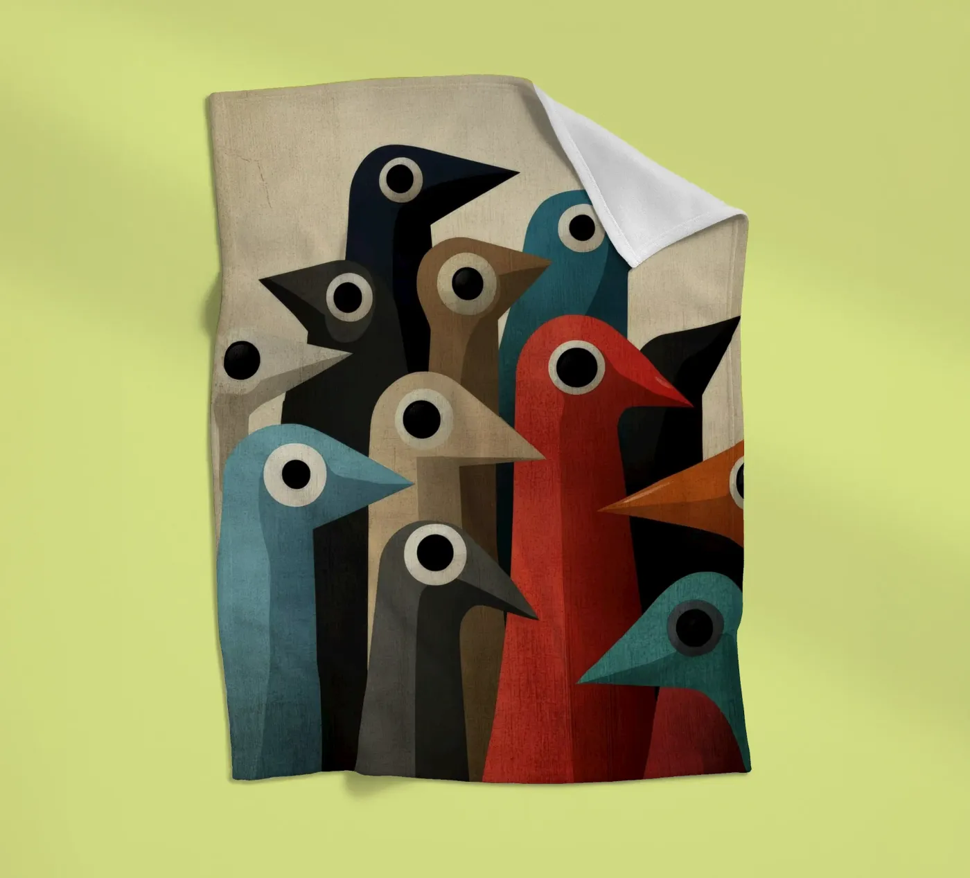 Pecking fleecedeken van Art Unleashed