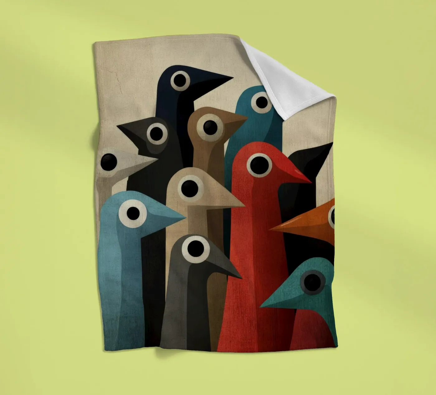 Pecking fleece blanket by Art Unleashed