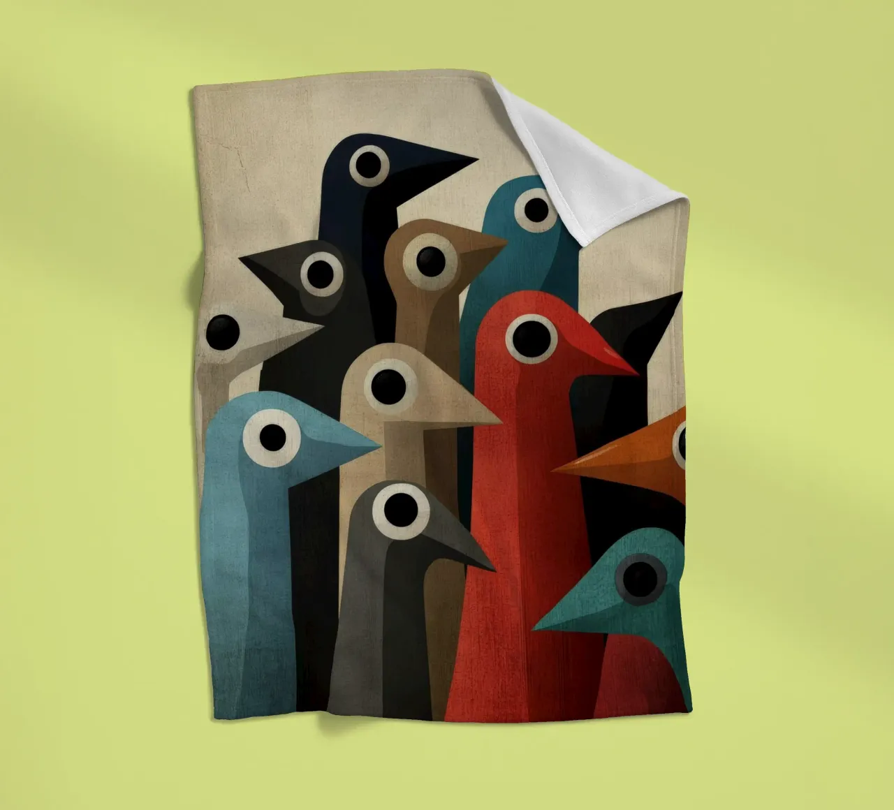 Pecking fleecedeken van Art Unleashed