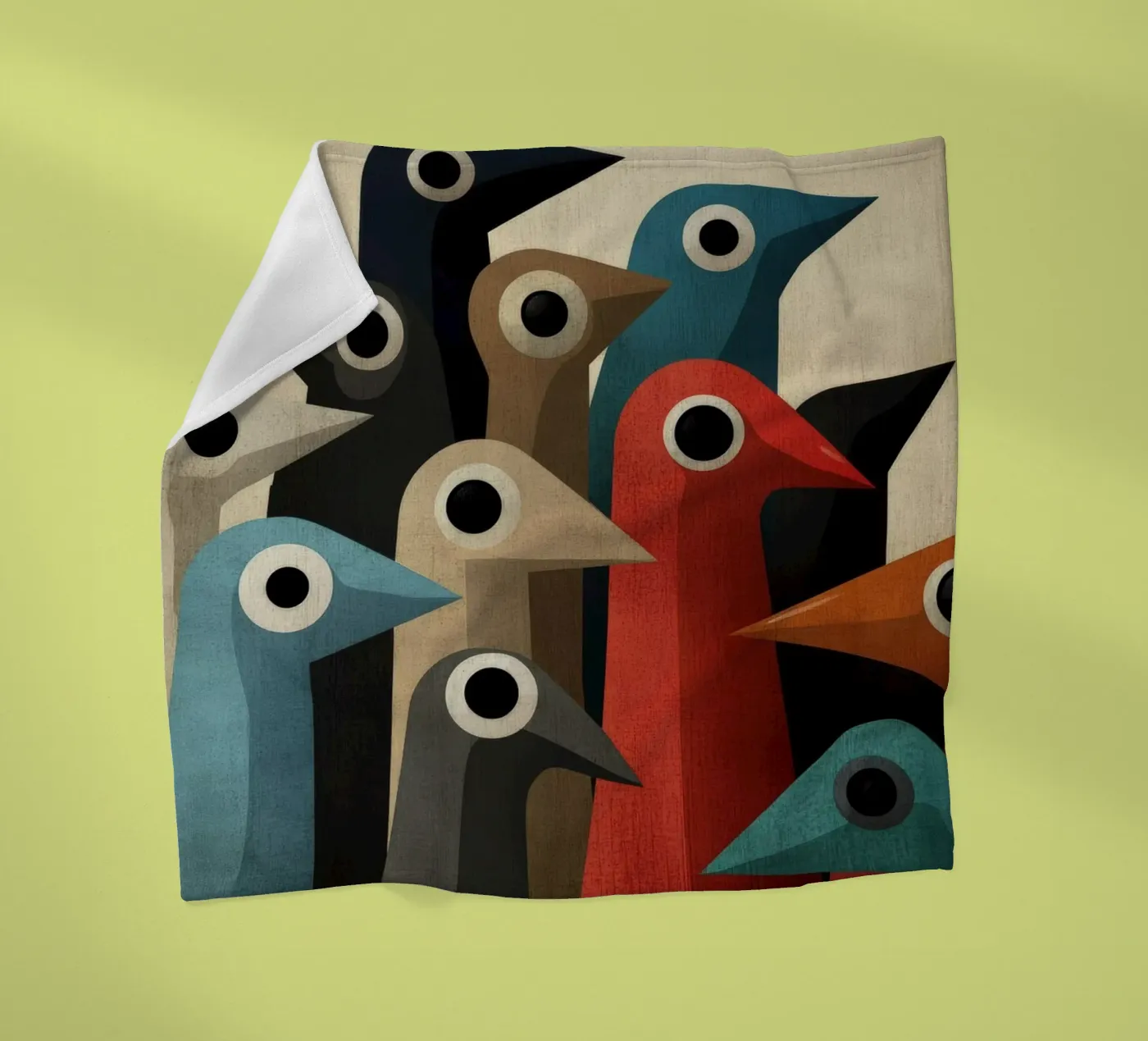 Pecking fleece blanket by Art Unleashed