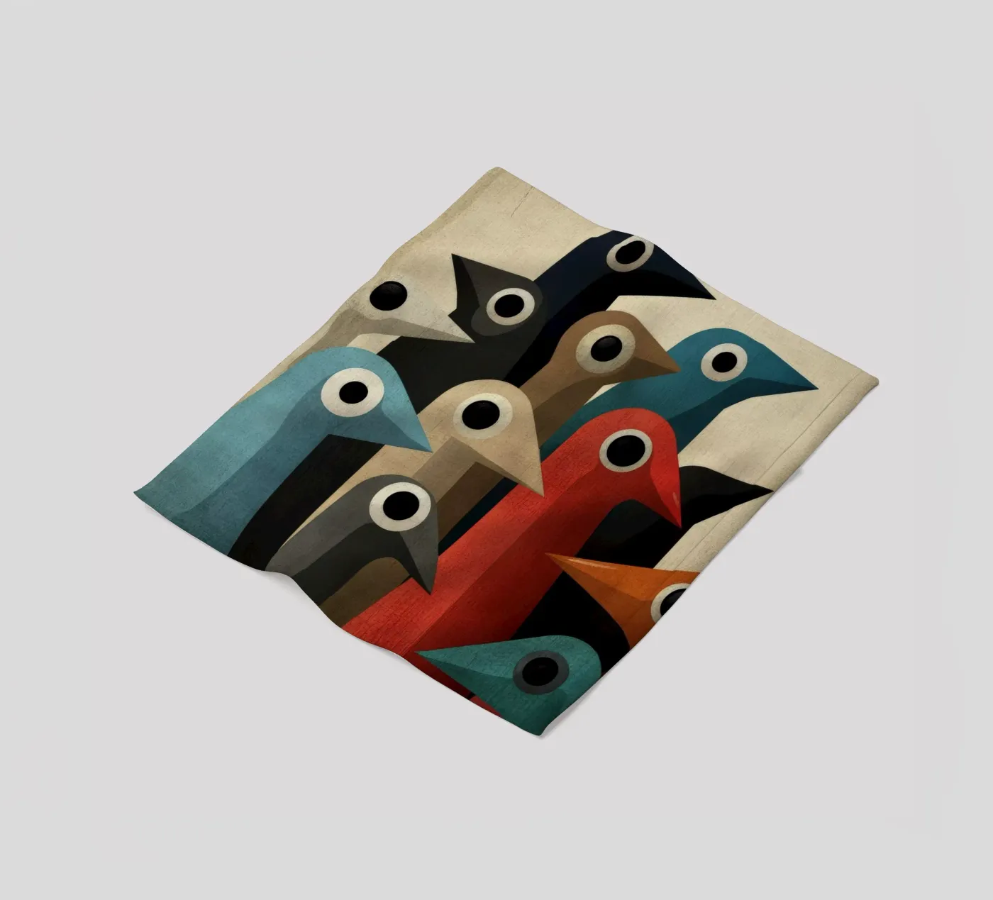 Pecking fleece blanket by Art Unleashed