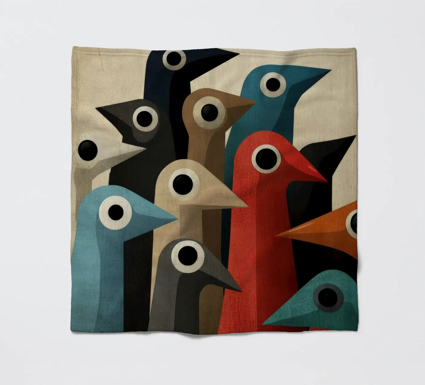 Pecking fleece blanket by Art Unleashed