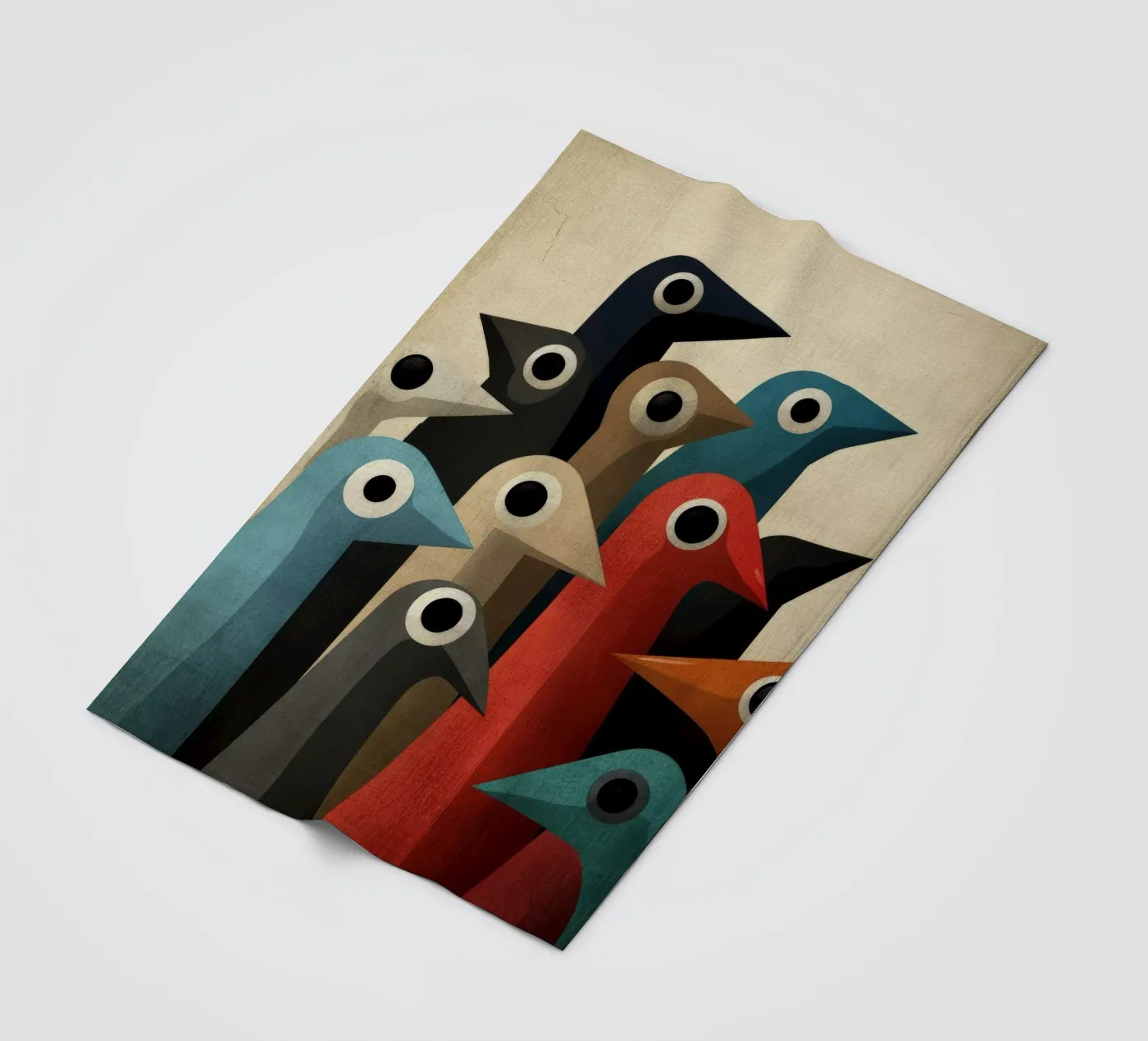 Pecking fleece blanket by Art Unleashed