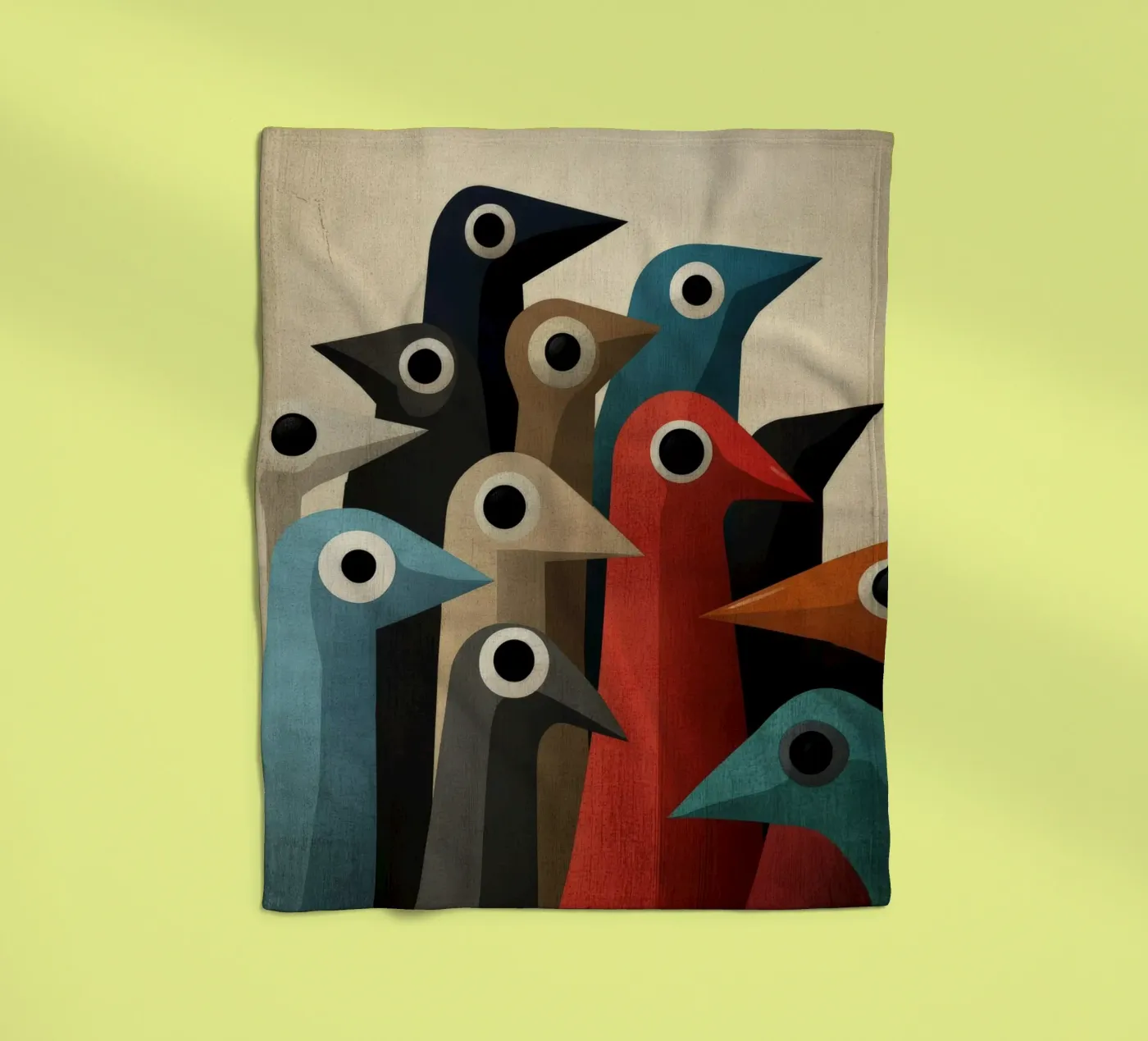 Pecking fleece blanket by Art Unleashed