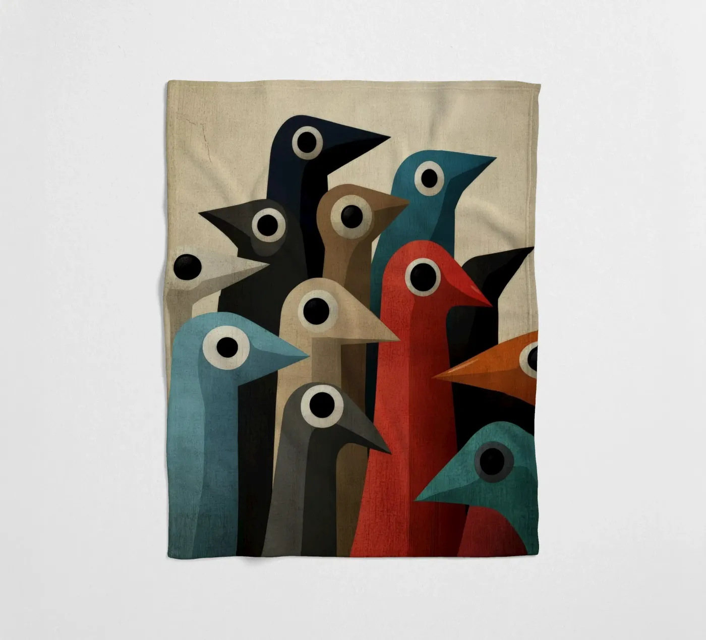 Pecking fleece blanket by Art Unleashed