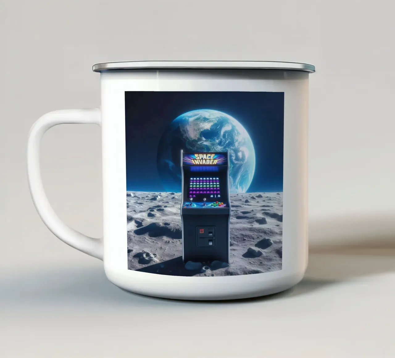 Space tazza in smalto da Art Unleashed