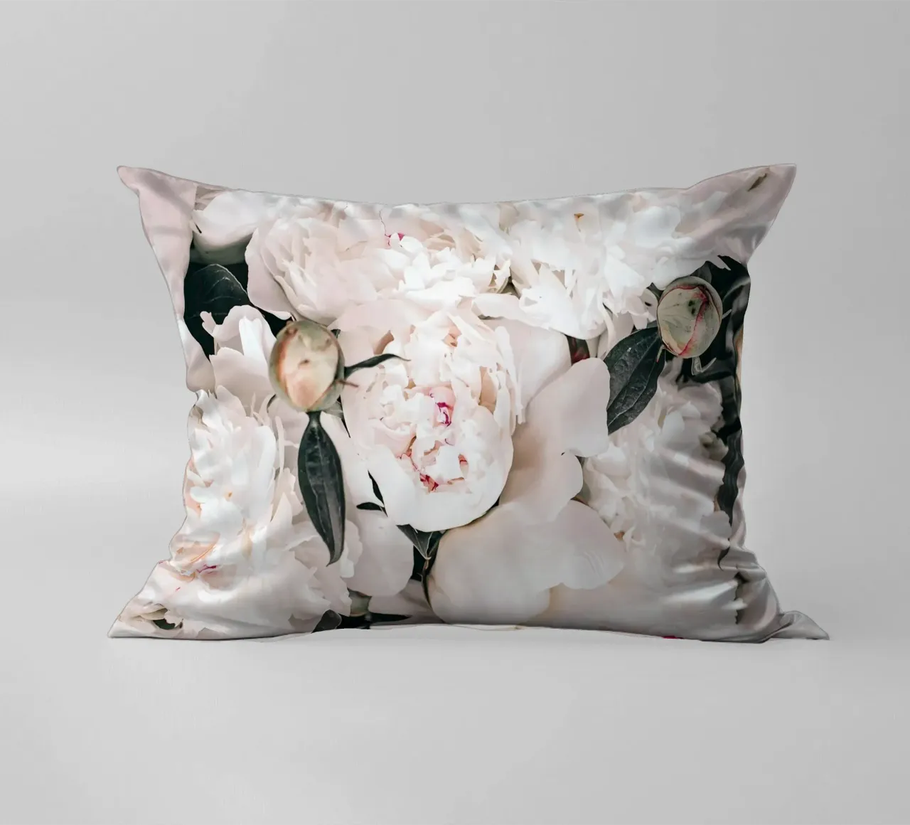 Peonie bianche - Elegante splendore floreale cuscino da Whole©
