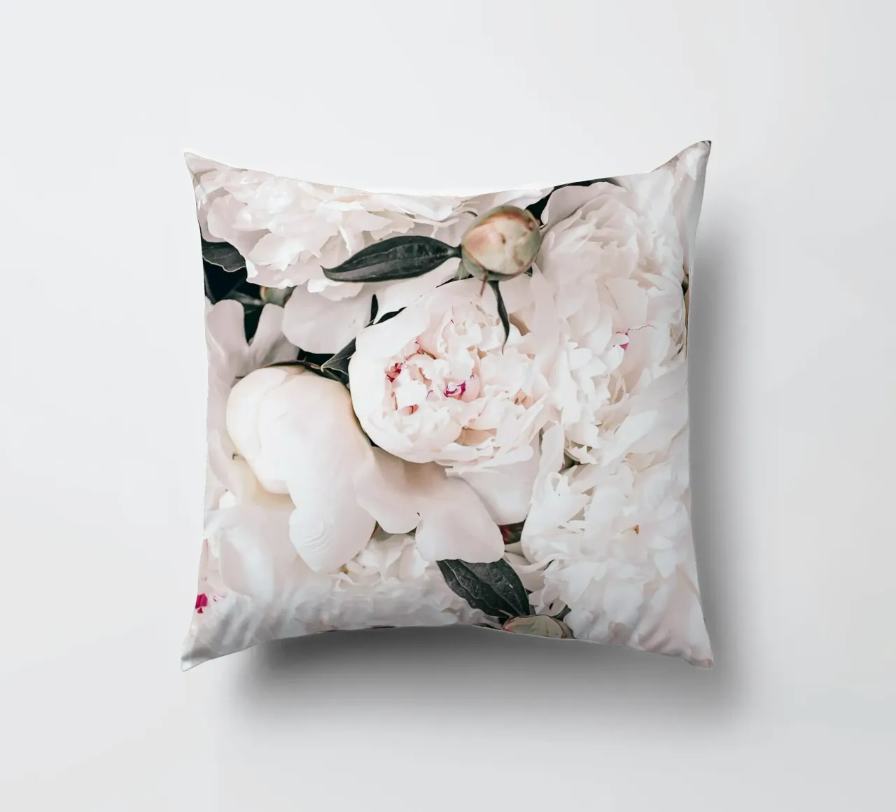 Peonie bianche - Elegante splendore floreale cuscino da Whole©