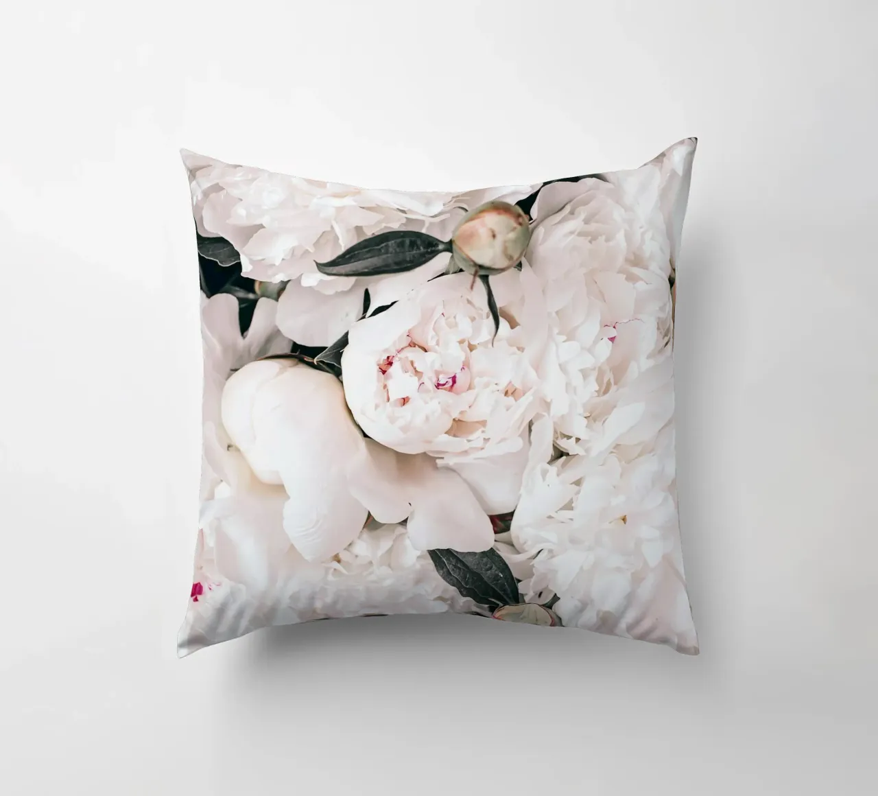Peonie bianche - Elegante splendore floreale cuscino da Whole©