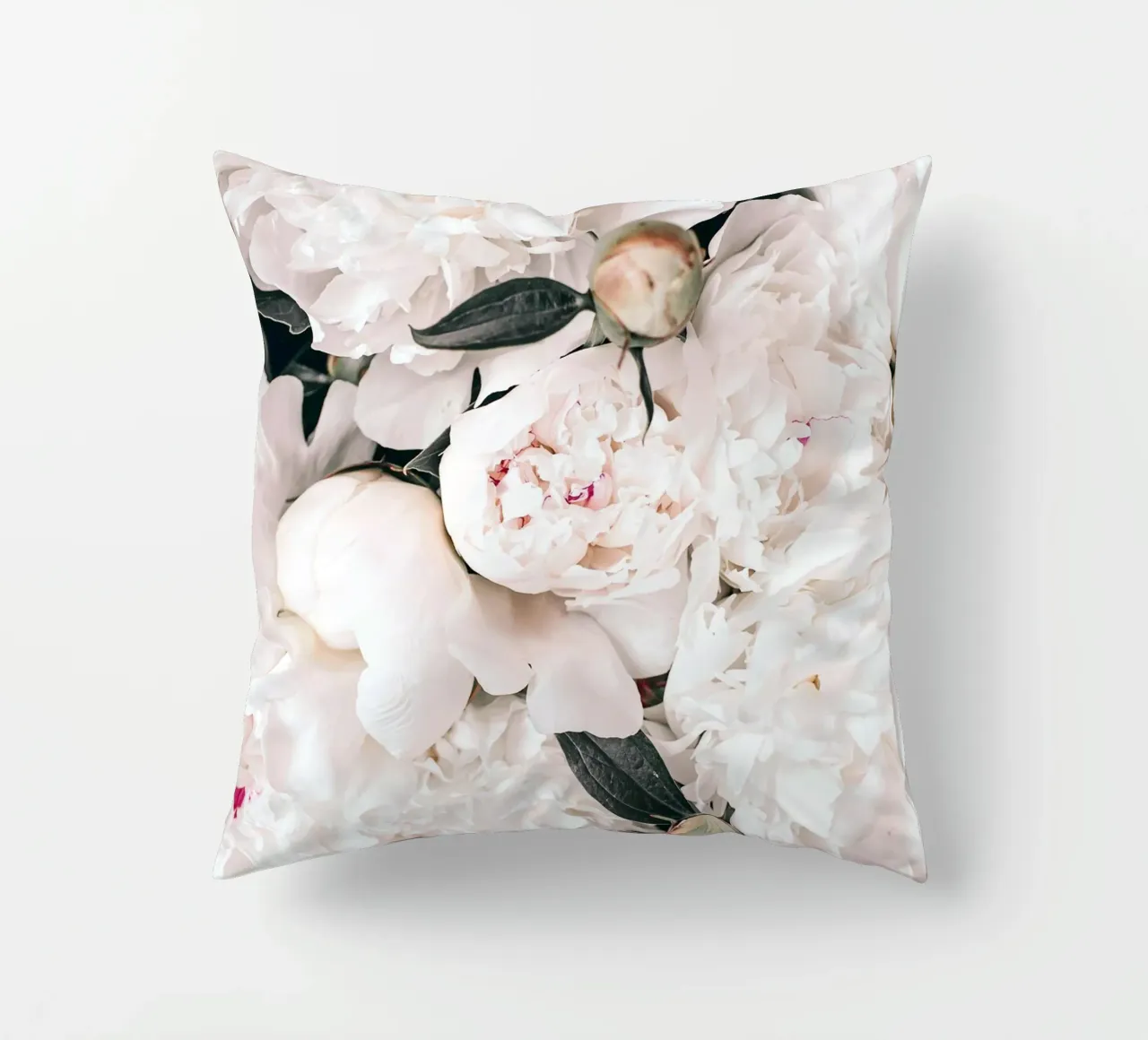 Peonie bianche - Elegante splendore floreale cuscino da Whole©
