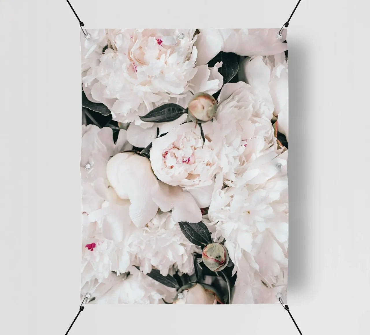 Peonie bianche - Elegante splendore floreale telo in pvc da Whole©