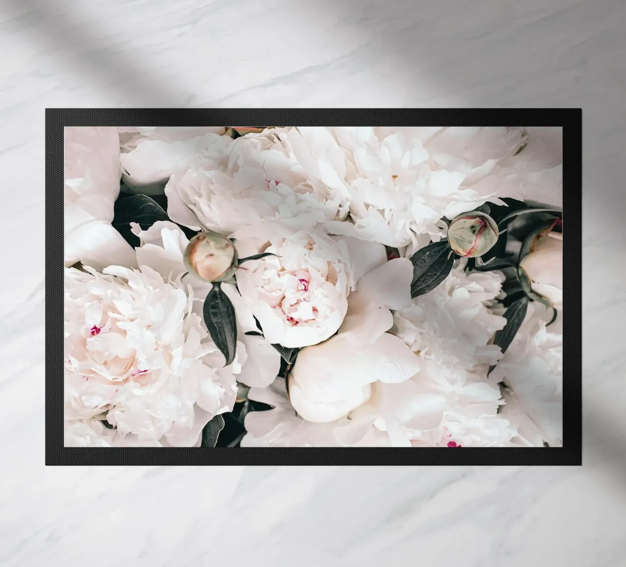 Peonie bianche - Elegante splendore floreale zerbino da Whole©
