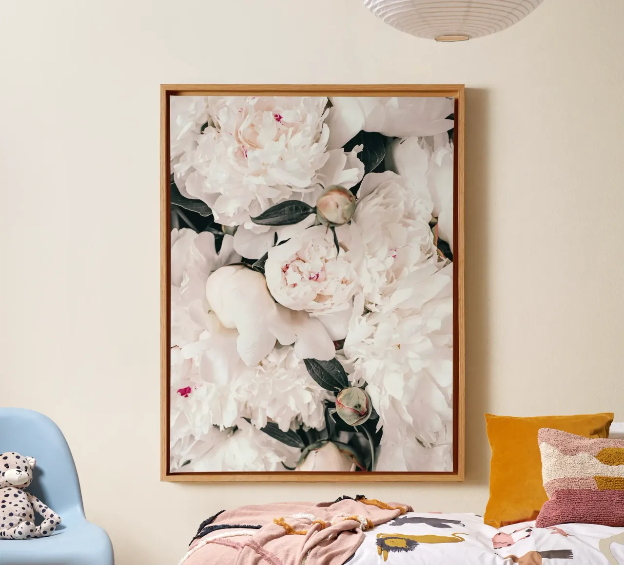 Peonie bianche - Elegante splendore floreale tela da Whole©