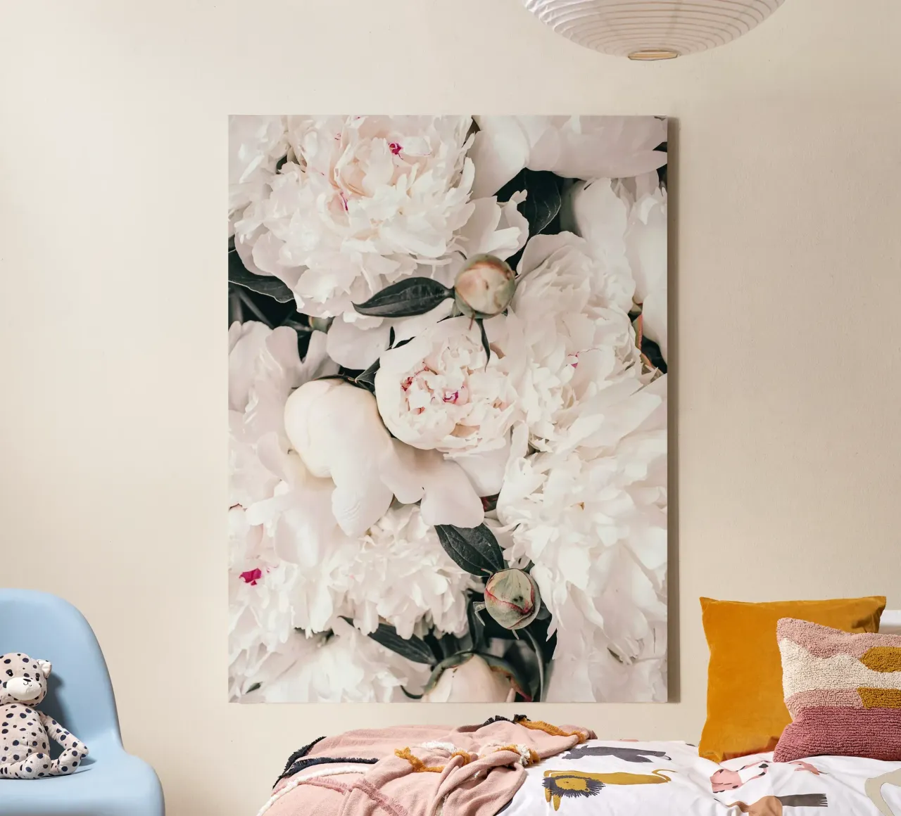Peonie bianche - Elegante splendore floreale tela da Whole©