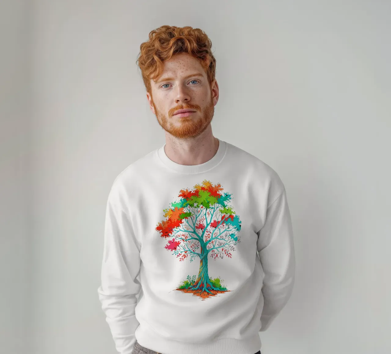 albero colorato felpa da artdesign1985