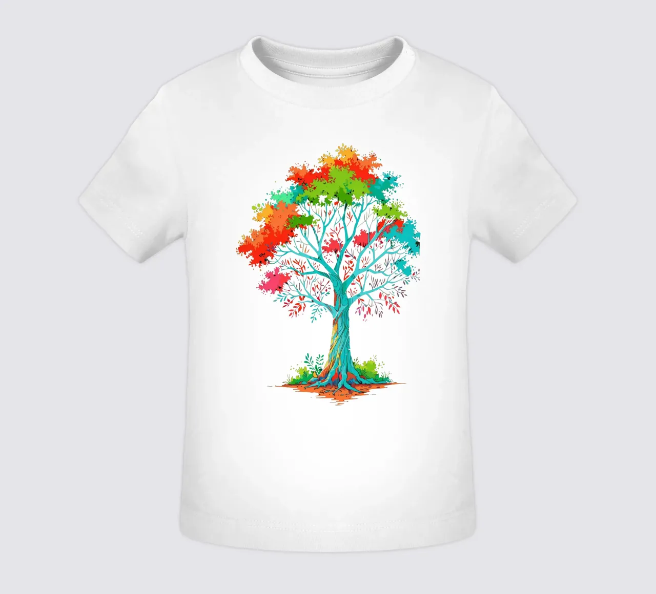albero colorato maglietta neonato da artdesign1985