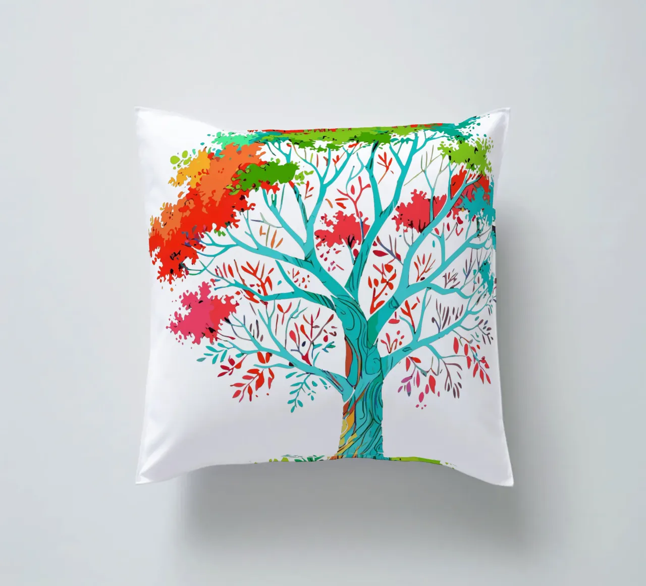 albero colorato cuscino da artdesign1985