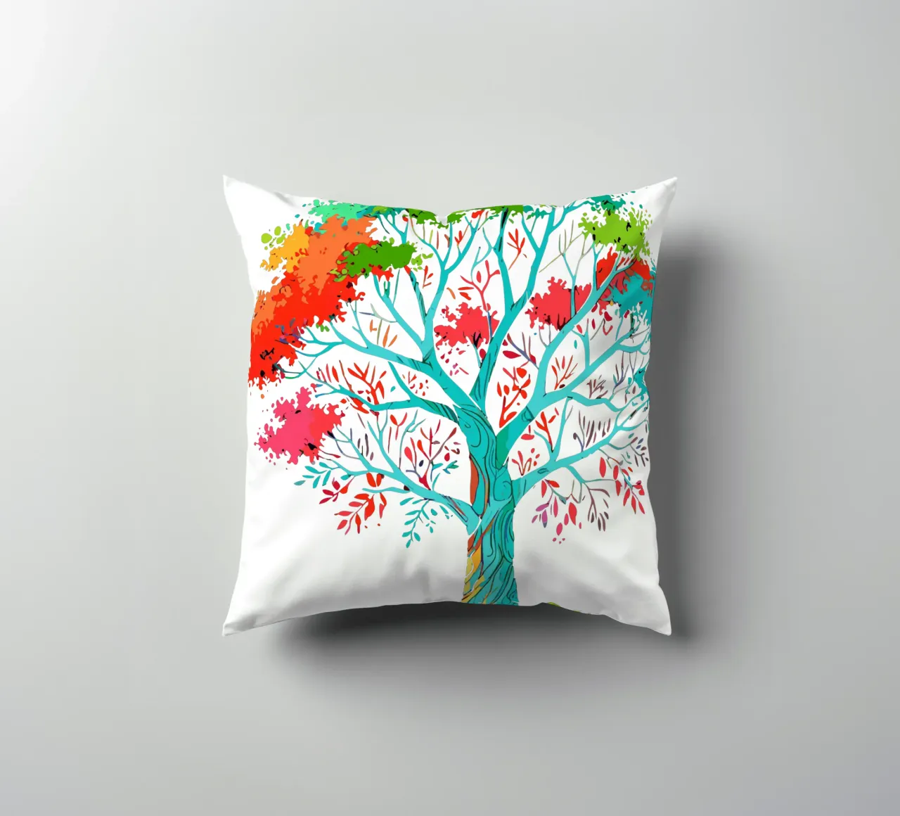 albero colorato cuscino da artdesign1985