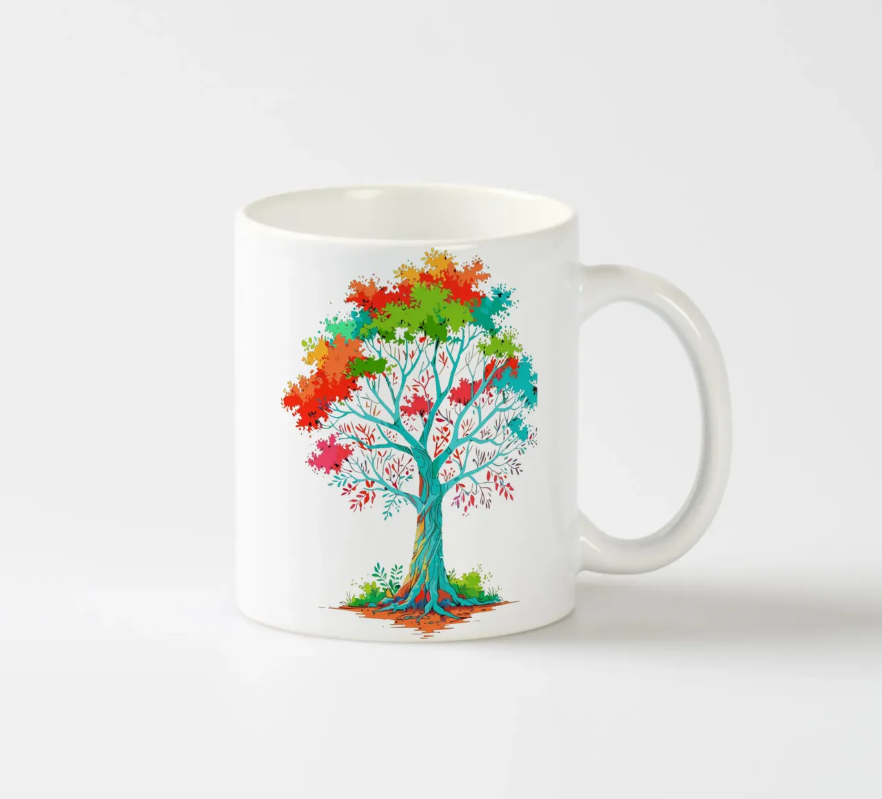 albero colorato tazza in ceramica da artdesign1985