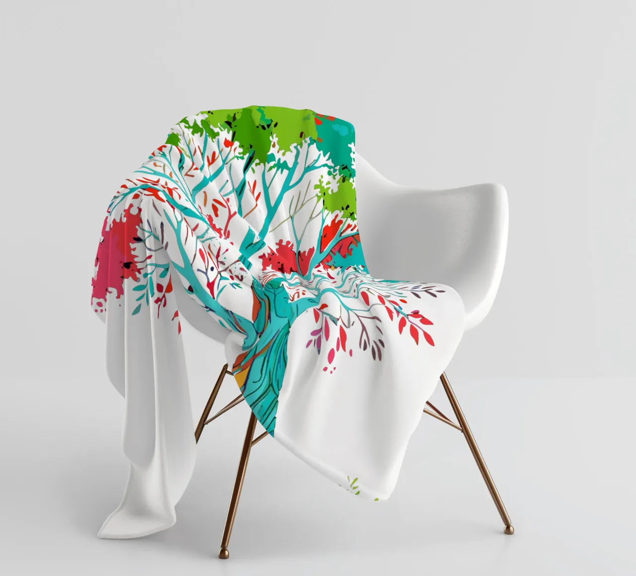 albero colorato coperta in pile da artdesign1985