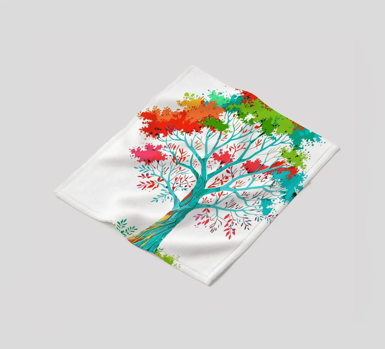 albero colorato coperta in pile da artdesign1985