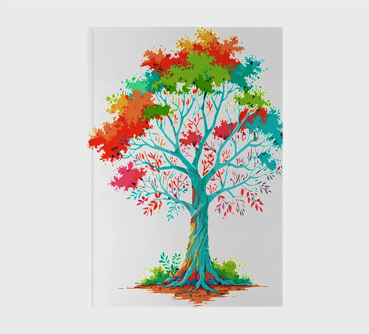colorful tree notebook by artdesign1985