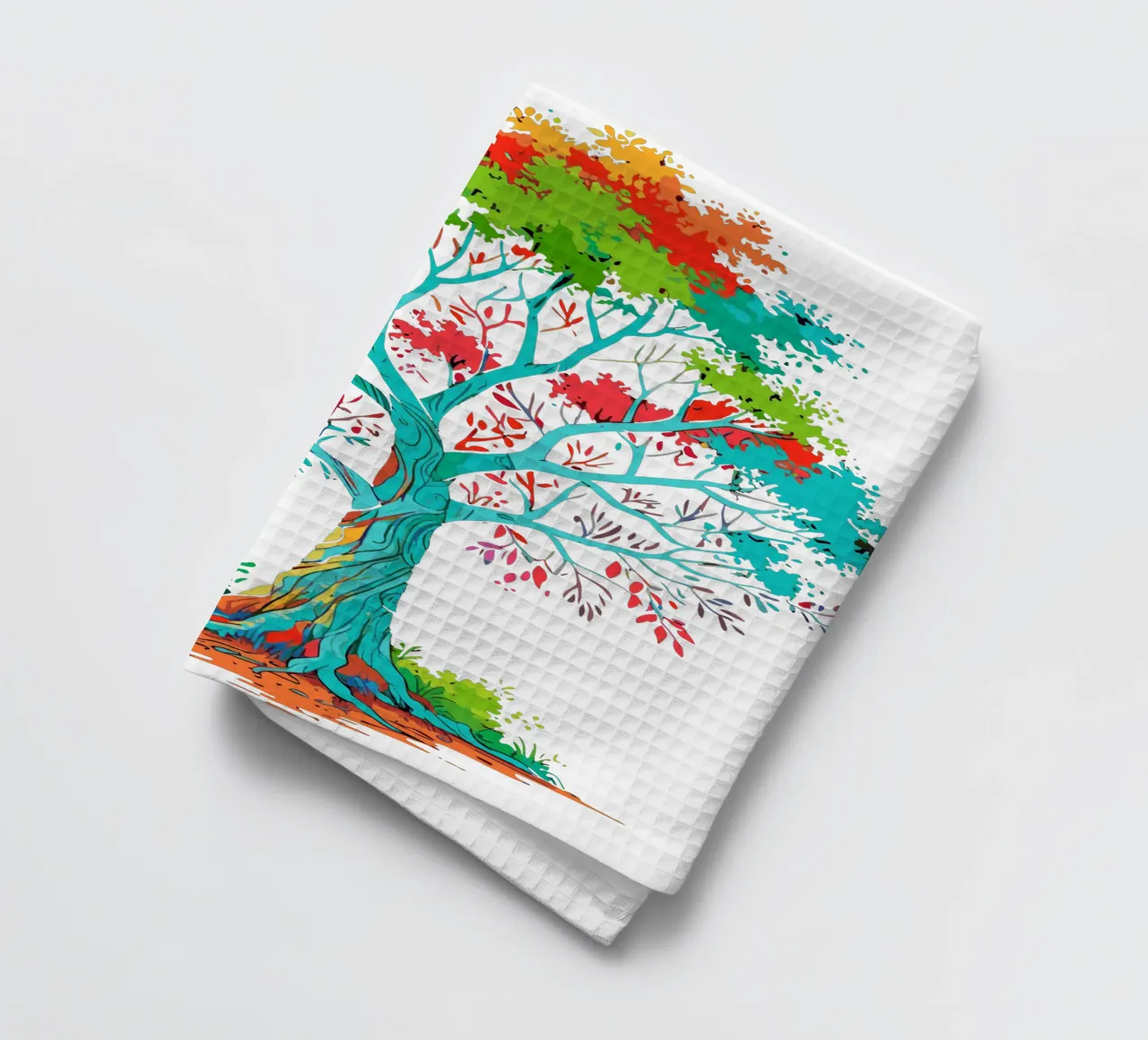 albero colorato canovaccio da cucina da artdesign1985